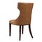 Manhattan Comfort Reine Faux Leather Dining Chair (Set of Two) in Saddle and Walnut DC007-SA - alternate 3